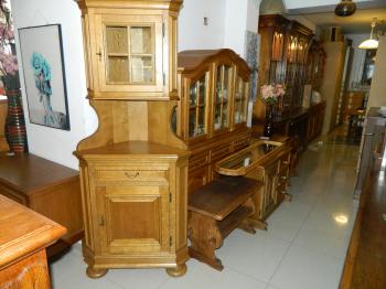 mobilier pentru colt din lemn stejar