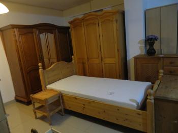 dormitor lemn brad cu dulap 3 usi si pat 100/200